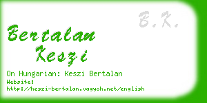 bertalan keszi business card